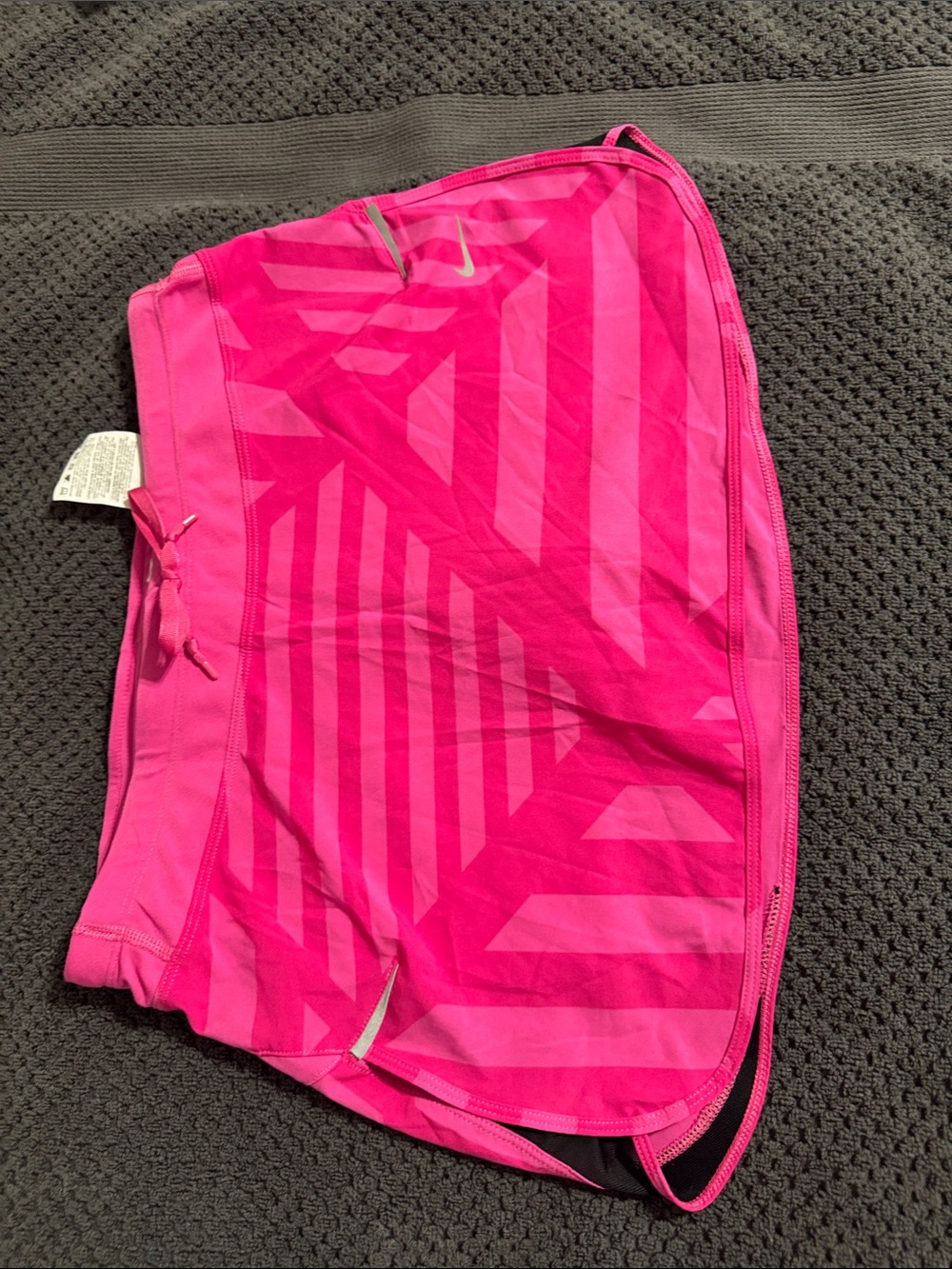 Nike Hot Pink Women's Athletic Shorts with Geometric Print